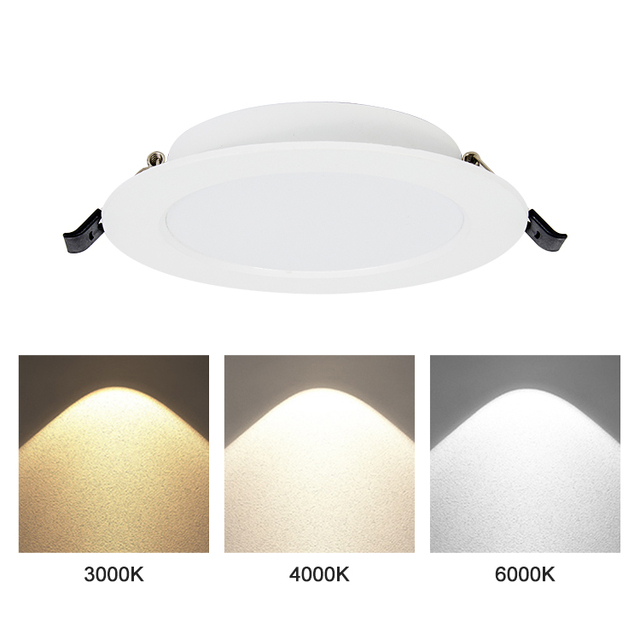 Wholesale Antiglare SMD Ceiling Panel Lamps AC110V AC220V 4" 6" 8" Panel Light Round Recessed Led Panel Lights for Lighting