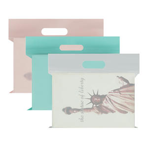 Bolsa de Correo de Polietileno Personalizada para Envíos de Ropa, Bolsa de Embalaje Translúcida de Plástico LDPE <span class=keywords><strong>HDPE</strong></span>, Bolsa de Correo Rosa con Asa - Product Image 5