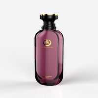 Bouteille en verre de parfum de 100ml de jet de couleur bleue d'impression personnalisée vide créative moderne de luxe pour les hommes