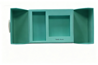 Boîte à bijoux turquoise personnalisée en gros avec fermeture magnétique en forme de cœur, organisateur multi-compartiments pour bagues/boucles d'oreilles