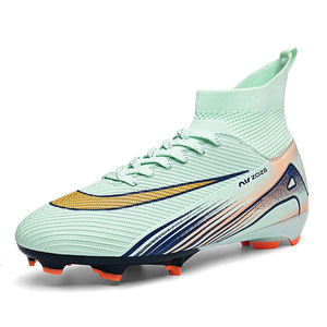 Zapatos de Fútbol para Hombre, Estilo Botín, Color Rosa, Parte Superior de Malla Sintética, Suela de Goma, Transpirables, para Verano - Product Image 2