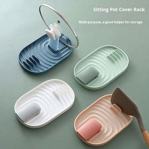 Foldable PP Pot Lid Spatula Rack Integrated Storage Kitchen Stove Organizer Draining <b>Tool</b> Chopsticks Spoon Rest Oven/Microwave - Product Image 3