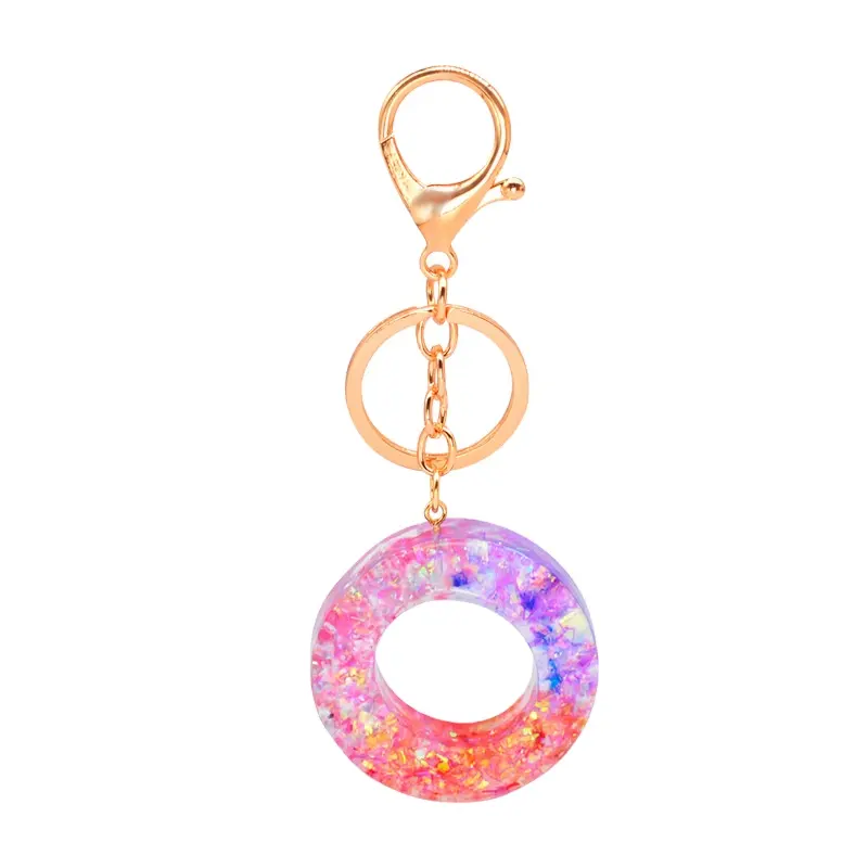Color Creative Letter Pendant Resin Personalized Keyring Keychain Translucent Keychains Key Ring