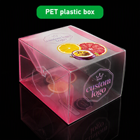 Boîte cadeau rectangulaire transparente en PET de qualité supérieure pour thé aux fruits, thé et jus de fruits, boîte à boisson en plastique recyclable