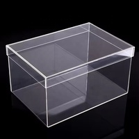 Boîte cadeau et présentoir en acrylique transparent/transparent de qualité supérieure avec couvercle organisateur d'emballage de mariage pour bijoux, cosmétiques et objets de collection