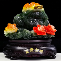 Meilleure vente 2023 décoration de maison cadeau argent grenouille Feng Shui artisanat en résine grenouille Statue bouddha mascotte figurine
