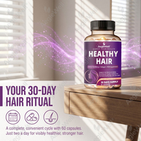 AegleWell OEM Vitamines pour Cheveux, Peau et Ongles en Capsules - Cure de 30 Jours, Formule Biotine, Collagène et MSM, Supplément de Croissance Capillaire à la Biotine