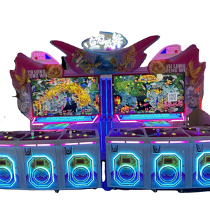 Machine de divertissement de luxe commerciale en gros, à monnayeur, multi-écrans, pour 6 joueurs, type 'Yu Long Feng Wu', thème pêche, pour salles d'arcade - Product Image 1