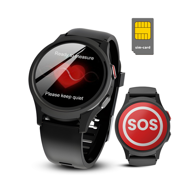 NL18 GPS 4G Smartwatch with Fall Detection SOS Call Sleep Tracker IP68 Waterproof for Elderly