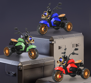 La motocicleta eléctrica para niños de 6V, disponible en rojo, azul, blanco y verde con opciones de accionamiento simple/doble, motor 380 - Product Image 6