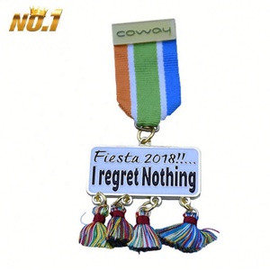 Texas personalizzato proprio design Fiesta medaglione collana medallas nastro corto carnevale metallo premio orden medaglia d'onore Texas - Product Image 6