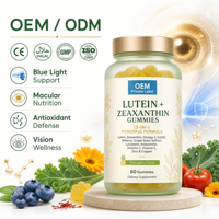 Gomitas de Vitamina A, Luteína y Zeaxantina para el Apoyo de la Visión, con Arándano, Azafrán y CoQ10, Sin OMG, Veganas, 60 Unidades, Marca Privada OEM
