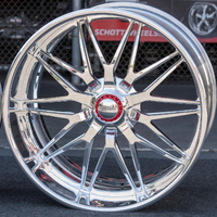 ZXMM Roues personnalisées 1/2 pièce pour voitures particulières, roues de 16, 17, 18, 19, 20, 21, 22 pouces, 5x120, poli, brossé, chrome, pour voitures anciennes