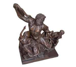 Célèbre marbre grec Laocoon et fils Statue en bronze Figurine artisanale en métal coulé à la main Sculpture complexe par Metal <span class=keywords><strong>Craft</strong></span> - Product Image 2