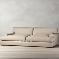 Indoor Home Sofa Sets Möbel Luxus Komfortables Design mit Holzrahmen für Wohnzimmer Esszimmer