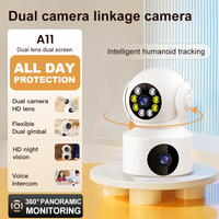 2025 double caméras Full HD couleur Vision nocturne WiFi PTZ IP sécurité réseau CCTV caméra Double objectif Mini caméra sans fil
