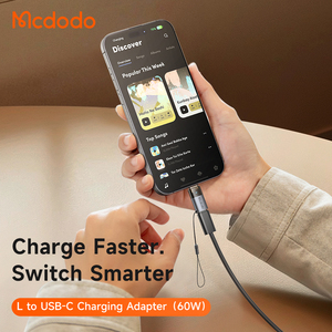 Adaptador de Carga USB-C Mcdodo 763/761 de 60W con Luces Indicadoras, Cordón Antipérdida, Adaptador de Viaje USB-C para <span class=keywords><strong>Cable</strong></span> de <span class=keywords><strong>iPhone</strong></span> - Product Image 2