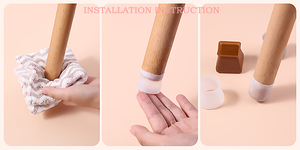 प्रोबेबी p2c01 कुर्सी फर्श रक्षक सिलिकॉन महसूस किया फर्नीचर रक्षक पैड - Product Image 3