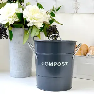 Rifiuti di immondizia in metallo da giardino riciclano il secchio della spazzatura della cucina contenitore del Compost contenitore secchio per il piano di lavoro della cucina