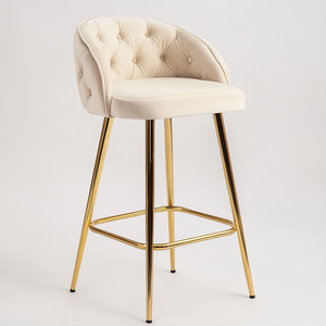 <span class=keywords><strong>Tabouret</strong></span> <span class=keywords><strong>de</strong></span> <span class=keywords><strong>bar</strong></span> moderne en métal à hauteur <span class=keywords><strong>de</strong></span> comptoir avec dossier <span class=keywords><strong>blanc</strong></span> pivotant et réglable - Utilisation hôtelière et salle à manger - Product Image 4