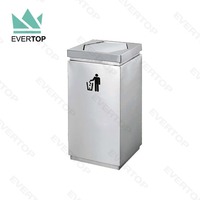 DB-41 Swivel Lid Square Lixo Caixas De Resíduos Comerciais China Lixo De Aço Inoxidável Lixo De Elevador De Lixo De Cozinha