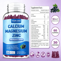 Vente en gros d'usine, bonbons gélifiés naturels au calcium, magnésium et zinc, complément alimentaire, améliore l'immunité, 1 à 2 doses par jour, étiquette privée