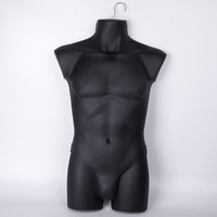 Mannequin en plastique pour le haut du corps en noir et blanc pour adultes, modèle de maillot de bain prêt-à-porter pour hommes