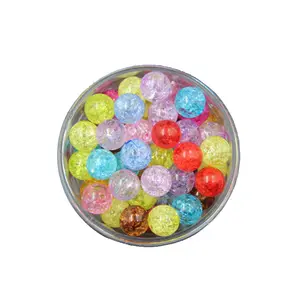 500g/bag Acrylic glass Beads burst ball translucent crack plastic bead DIY beading material 6-20mm