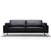 Ensemble de canapé en cuir moderne italien de luxe de salle d'attente de bureau de canapé d'affaires commerciales de contrat de meubles