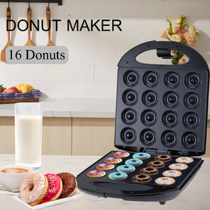 Mini Waflera de Acero Inoxidable con Capacidad para 16 <span class=keywords><strong>Donuts</strong></span>, 1000W, Placas Antiadherentes para Uso Doméstico y Aperitivos para Fiestas - Product Image 1
