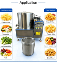 Machine de déshydratation et d'élimination des graisses en acier inoxydable avec panier amovible pour fruits et légumes croustillants