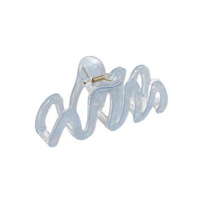 Custom M-Vorm Kleurrijk Acryl Hair Claw Wave Clip 13 Cm Groot Accessoire Voor Dames Haardecoratie Modieus Acetaat - Product Image 2