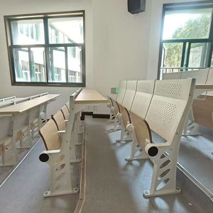 Les salles de classe de l'université avec des bureaux connectés et chaises <span class=keywords><strong>blanc</strong></span> avec tableau d'écriture <span class=keywords><strong>bureau</strong></span> d'école et combinaison de chaises - Product Image 5