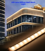 Projecteur mural LED à lentille en silicone 20x10mm IP67 24V 18W 1000lm 2700K à 6500K pour éclairage architectural extérieur de façade