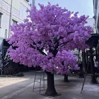 Produk Kustom Pabrik Harga Murah Terlaris Dekorasi Dalam Ruangan Bunga Buatan Modis Pohon Sakura PE Tahan UV