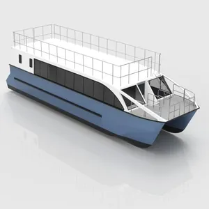 Kapal Civic Penumpang Catamaran Aluminium Lambung Ganda, 50 Kursi 15M 50ft