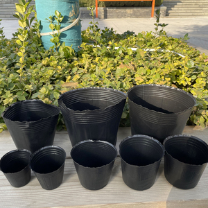 Vente en gros de gobelet de pépinière rond en <span class=keywords><strong>plastique</strong></span> PEHD noir épais et durable anti-âge pour ferme en plein air - Product Image 1