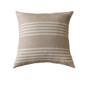 Imple-<span class=keywords><strong>funda</strong></span> de almohada moderna de algodón y lino con rayas finas, cubierta de cojín de estilo nórdico para sofá - Product Image 5