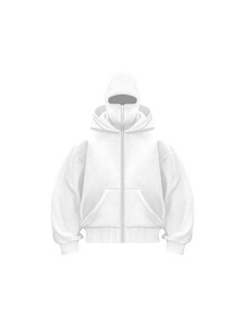 Nuovo inverno Oversize Custom Logo autunno cerniera Ninja maschera con cappuccio doppio cappello in solido passamontagna cappello uomo donna nuova felpa con cappuccio - Product Image 2