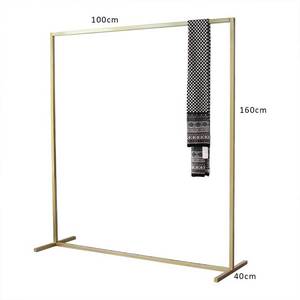 Custom moderno <span class=keywords><strong>Pop</strong></span> Boutique Shop in metallo mobili oro appesi appendiabiti per la vendita al dettaglio elegante espositore per negozio di abbigliamento - Product Image 3