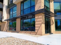 Auvent décoratif moderne en alliage d'aluminium pour entrée murale extérieure avec pare-soleil