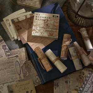 Hojas de papel Retro Para álbum de recortes, papel decorativo clásico para álbum de recortes, Kit estético, 100 hojas - Product Image 4