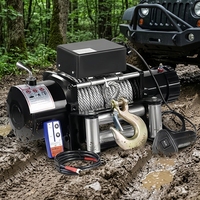 Cabrestante Eléctrico de Alta Calidad con Cable de Acero o Nylon, Control Remoto 12V 24V para Vehículos Todoterreno 4x4, Vehículos Especiales y SUV