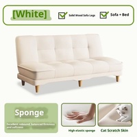 Sofá cama convertible verde moderno de 2 plazas, lavable, a prueba de gatos, plegable, para apartamento de espacio pequeño