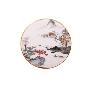 Peinture de paysage brodée de Suzhou, décoration murale finie à la main, style chinois, pour salon, chambre à coucher, salle à manger - Product Image 3