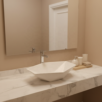 Vasque de salle de bain au design moderne, forme irrégulière, en porcelaine, à poser sur meuble, en céramique, style artistique pour la maison