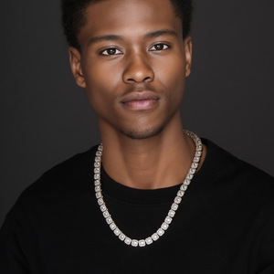 Cadena de circonita cúbica CZ de 10 mm estilo Hip Hop, collar de cadena de tenis de circonita AAA, joyería al por mayor para raperos - Product Image 2