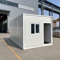 Maison préfabriquée pliable en conteneur, 3 en 1, à ossature en acier léger, isolée, résistante aux ouragans australiens, avec grande chambre, style villa