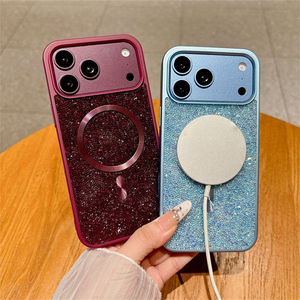 เคสโทรศัพท์มือถือแบบแม่เหล็กหนังสัมผัสนุ่มลายเพชรสำหรับสาวๆ สำหรับ iPhone 14 15 16 17 Pro Air, สำหรับ iPhone 18 เคสโทรศัพท์แบบกลิตเตอร์สุดฮิต - Product Image 1