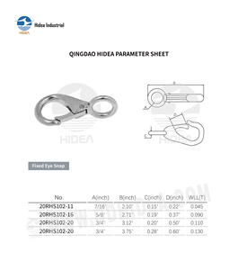Mousqueton à œil fixe en acier inoxydable 304 316, résistant à la corrosion, poli, à ressort, type griffe <span class=keywords><strong>de</strong></span> <span class=keywords><strong>homard</strong></span>, pour usage marin et laisse pour animaux <span class=keywords><strong>de</strong></span> compagnie - Product Image 3